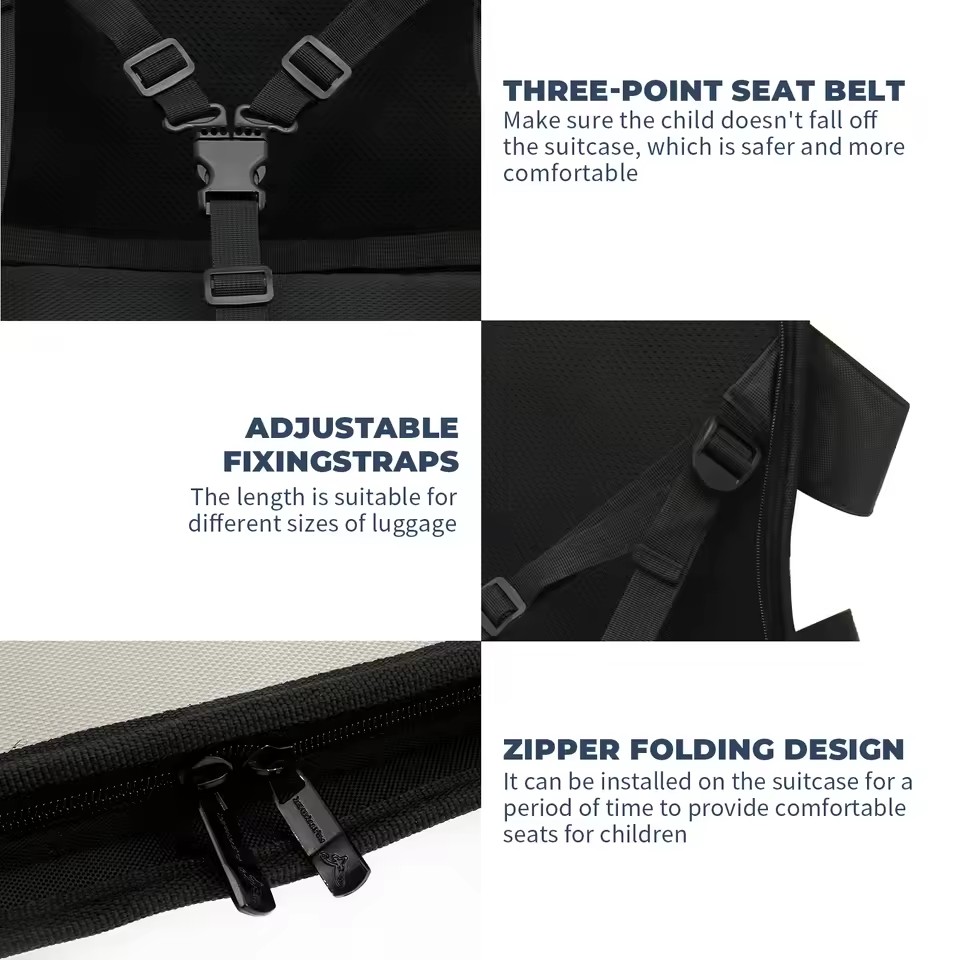 Portable Seat Cushion For Suitcase Dining Chair Baby Car Straps To Child Seat Baby Travel Support Toddler Luggage Seat Safety
