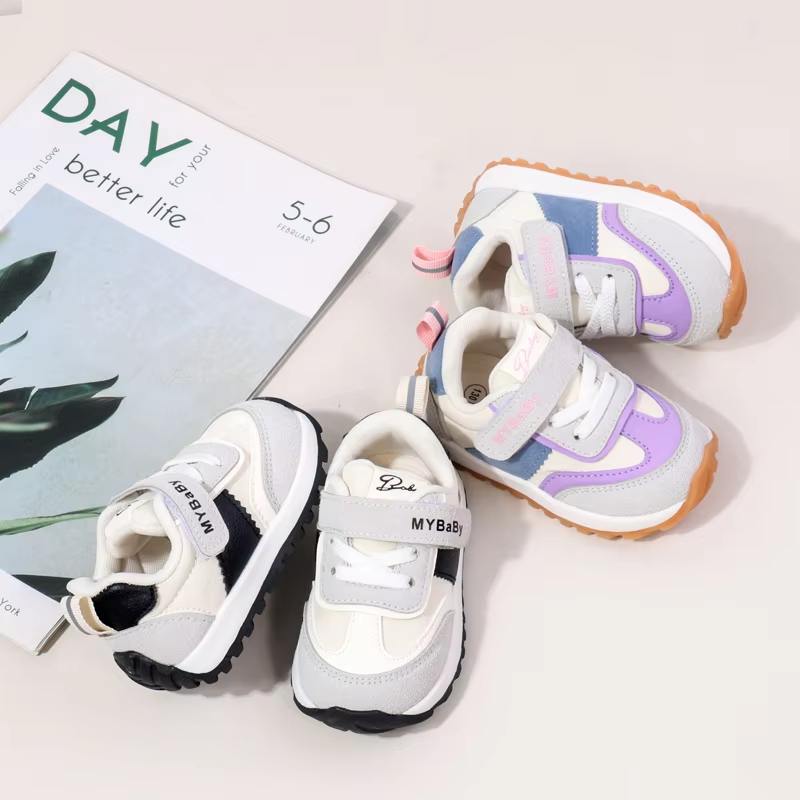 Spring and Autumn Children Casual Sports Shoes Anti Slip Walking Shoes for Girl Boy Cute Baby Prewalker Shoes BM16