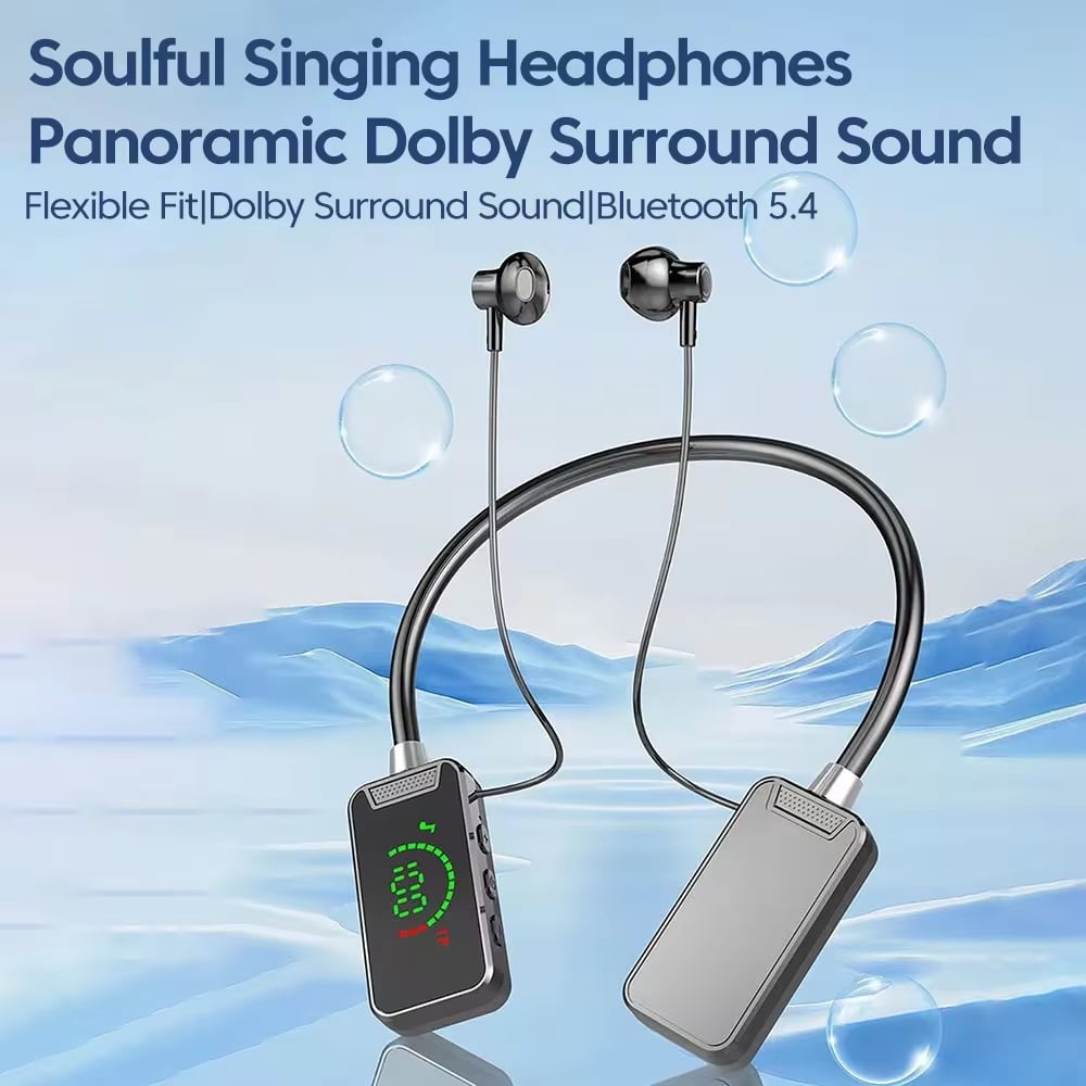 Neckband Earbuds Wireless Headphones Bluetooth5.3 Handsfree TWS HIFI Headset In-ear Bluetooth Earphones With Mic Support SD Card