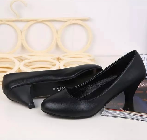 Fashion Women's shoes Thick heel dress shoes for women office shoes Plus size 35-42