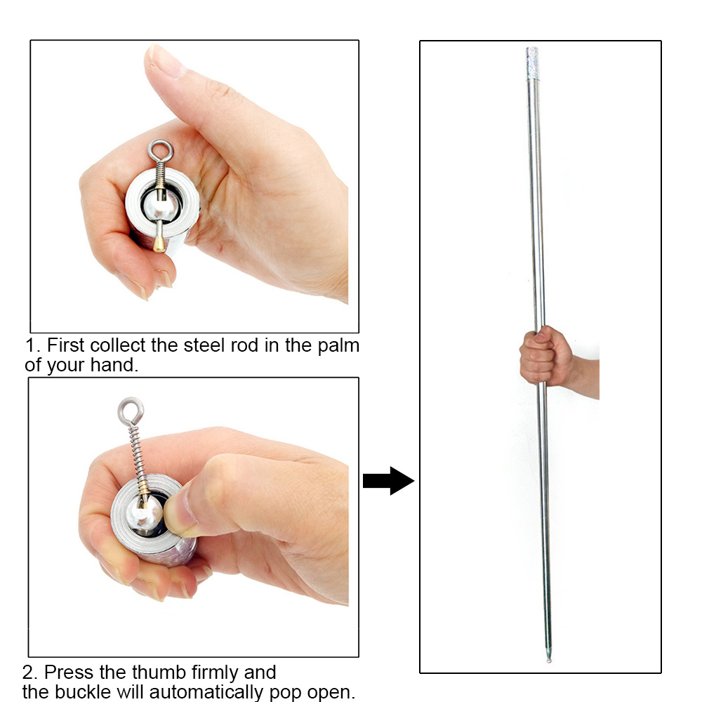 Telescopic Stick Golden 1.1m/1.3m/1.5m Wand Stick Close Up Illusion Magic Wand Toy Professional Trick Prop Stage
