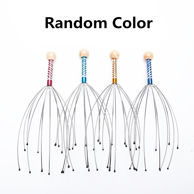 Octopus Head Massager Scalp Relaxation Relief Body Massager Remove Muscle Tension Tiredness Metal Head Massager Instrument &