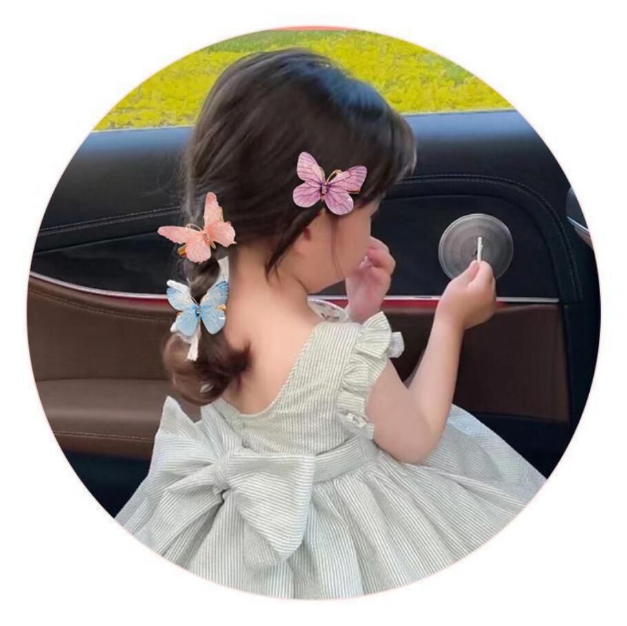 6Pcs/Set Colorful Butterfly Hairpins Girl Hair Clips Barrettes Women Sweet Hair Ornament Headwear Fashion Hair Accessories
