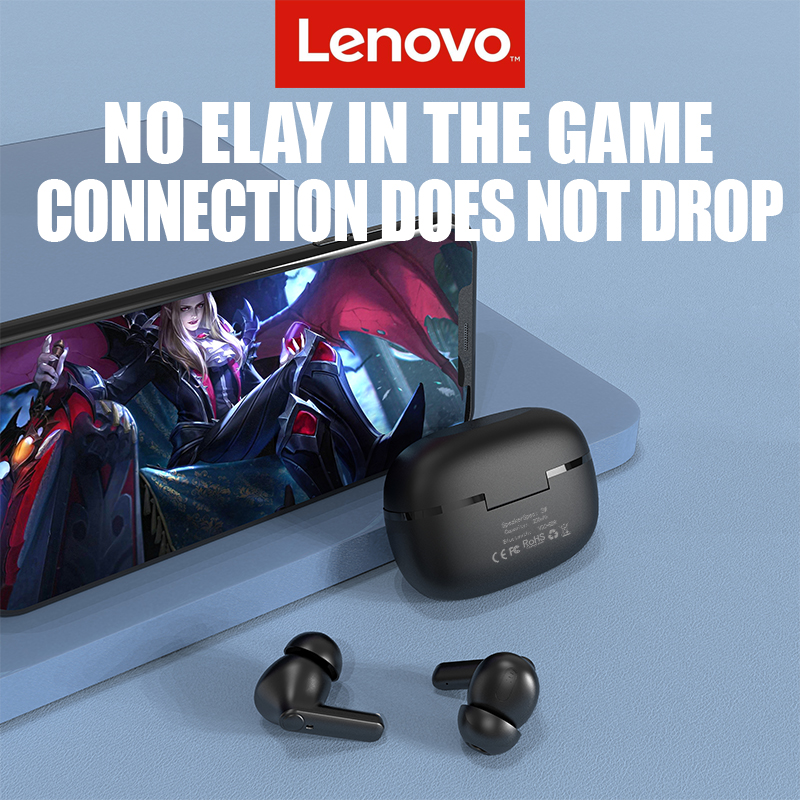 Original Lenovo HT05 Wireless Bluetooth Earbuds TWS White Headphones IPX5 Waterproof Earphone HE05 XE05 Noise Reduction Headset