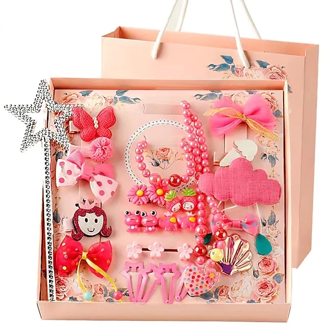 Kids Baby Girls' Children's Accessories Hairpin Hairpin Princess Hair Rope Super Fairy Baby Hair Tie Gift Set