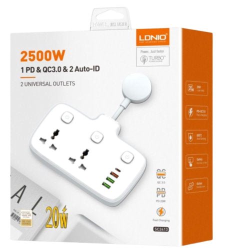 LDNIO 2 + 4 USB SC2413 UNIVERSAL OUTLET