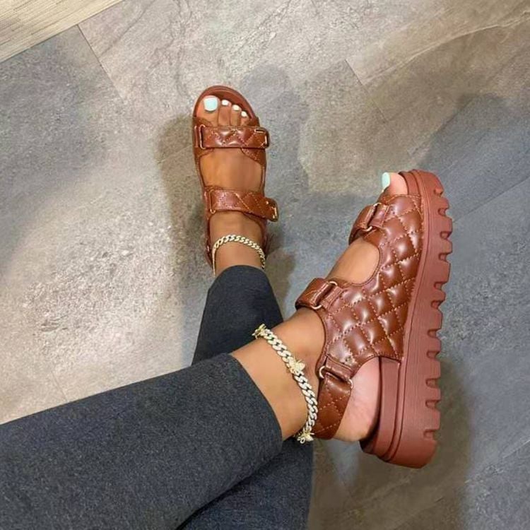European and American new style Velcro sandals female plus size beach sandals