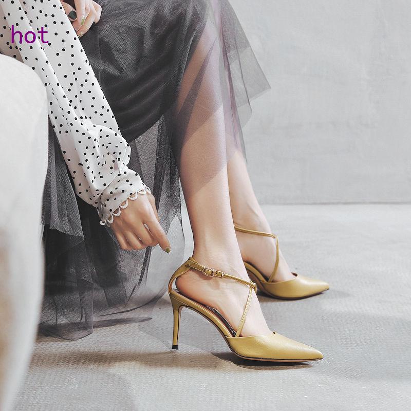 new Women Heeled Sandals Bandage Rhinestone Ankle Strap Pumps Super High Heels Square Heels dress Lady Shoes plus size 34-43 &21