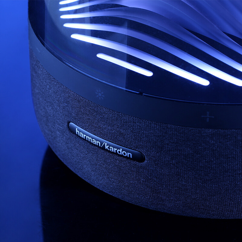 Harman Kardon Aura Studio 3 Elegant BT Wireless Speaker with Premium Design and Ambient Lighting Black