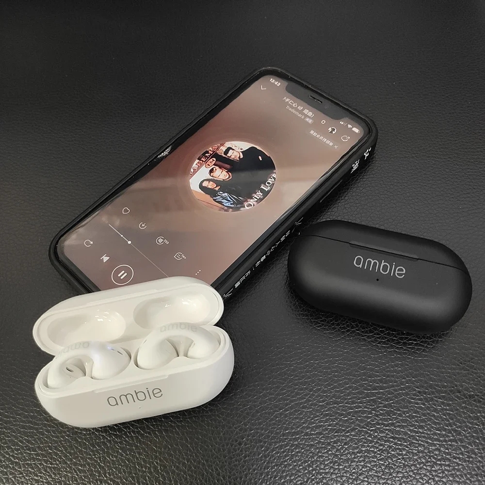 Ambie Upgrade Pro Sound Earcuffs Earring Wireless Bluetooth Earbuds TWS Ear Hook Headset Sport Earphones