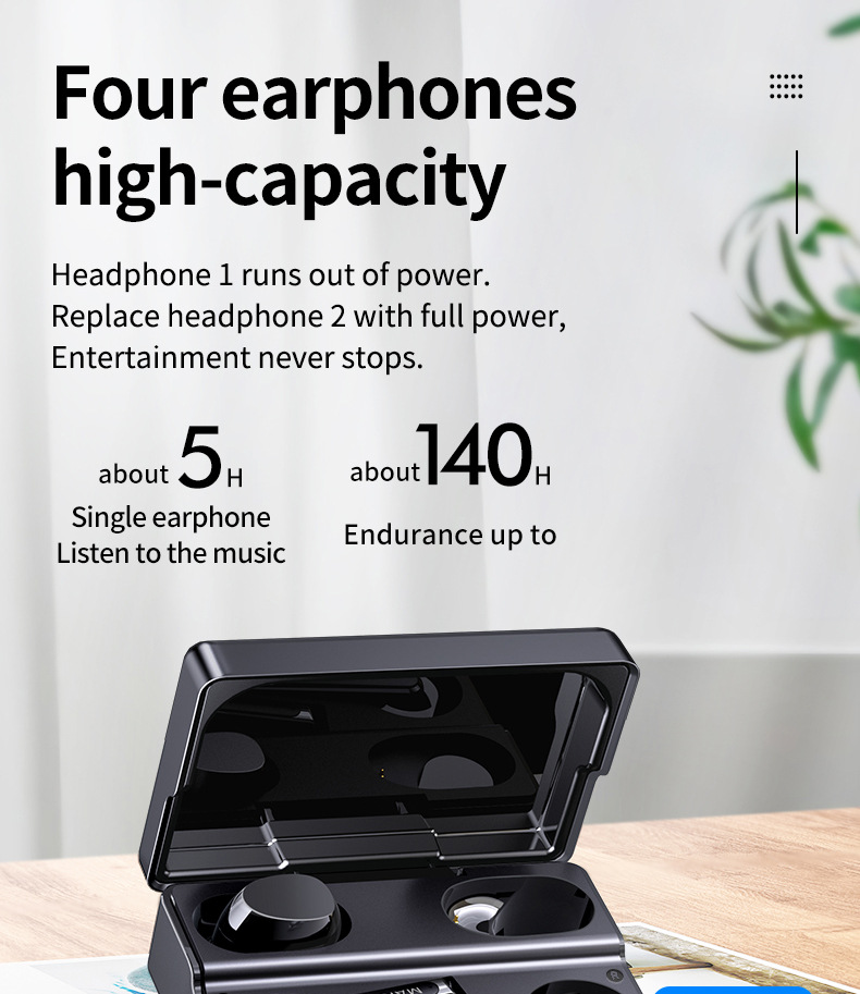 MC BH207 True Wireless Earphones Dual Bluetooth Earphones with Microphone Call Couple Gift