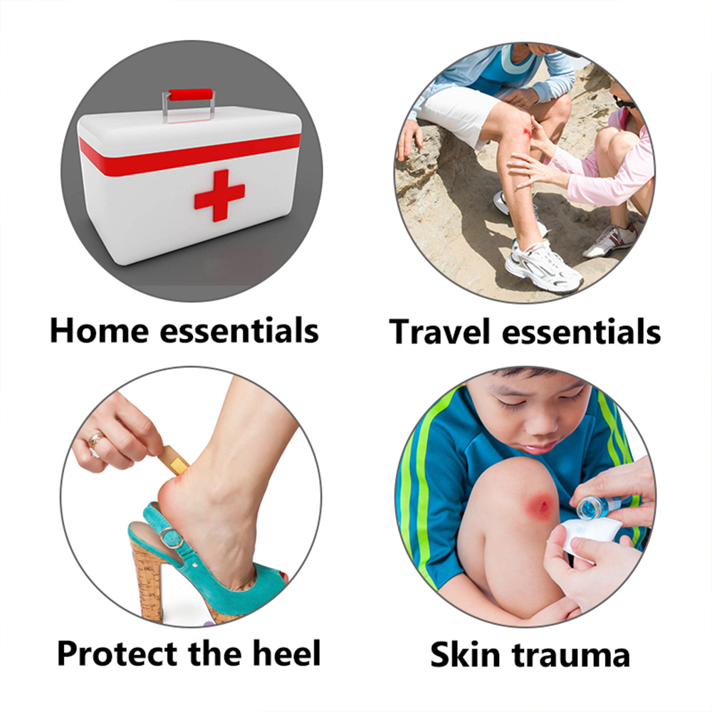 100Pcs Adhesive Plaster First Aid Bandage Heel Cushion Band Aid Wound Dressings Sterile Hemostasis Patch Sticker Medical Plaster