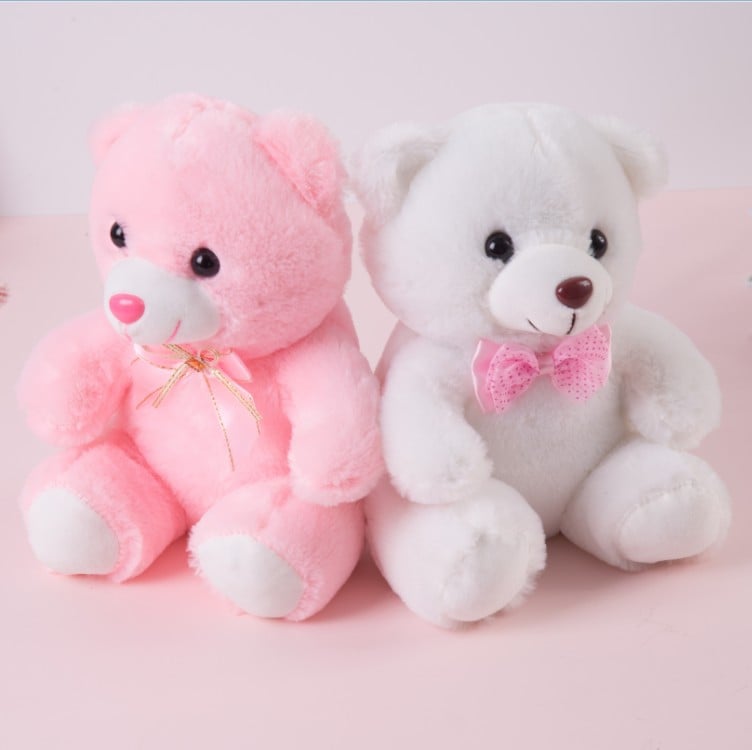 20cm Lovely Soft LED Colorful Glowing Teddy Bear Stuffed Plush Toy Gifts For Birthday