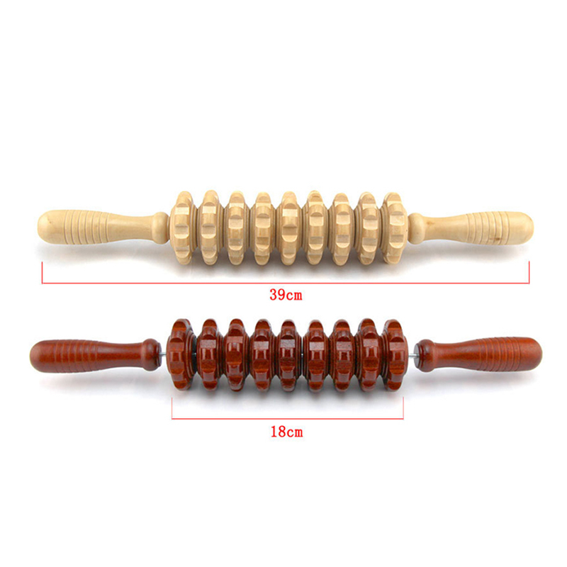 Full Body Muscle Massager Wood Roller Stick Trigger Point Recovery Tool Deep Relax Gear Massage Stick