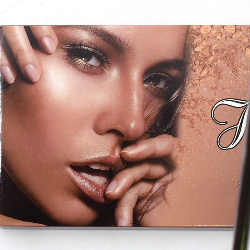 8color Highlight Palette Bronze Wheat Color Glitter Face Contour Palette Brighten 3d Face Makeup for Woman Foundation Waterproof