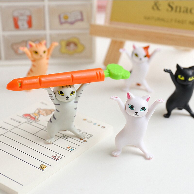 5 Models Dancing Cat Figure Decoration Animation Cat Model Fashion Toy Enchanting Cat Capsule Toy Doll Cake Decoration