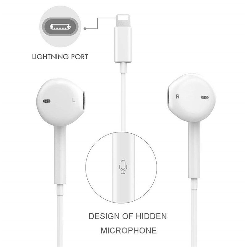 In Ear Headphone Wired Bluetooth Earphone for IPhone 13 12 11 Pro XR XS Max Mini 7 Plus Earbuds with Mic Ear Phone Not Wireless