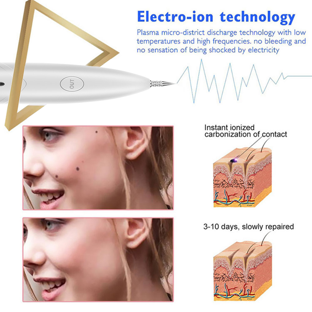 Skin Care Laser Mole Tattoo Freckle Removal Pen Sweep Spot Mole Removing Wart Dark Spot Remover USB Plasma Pen Beauty Care