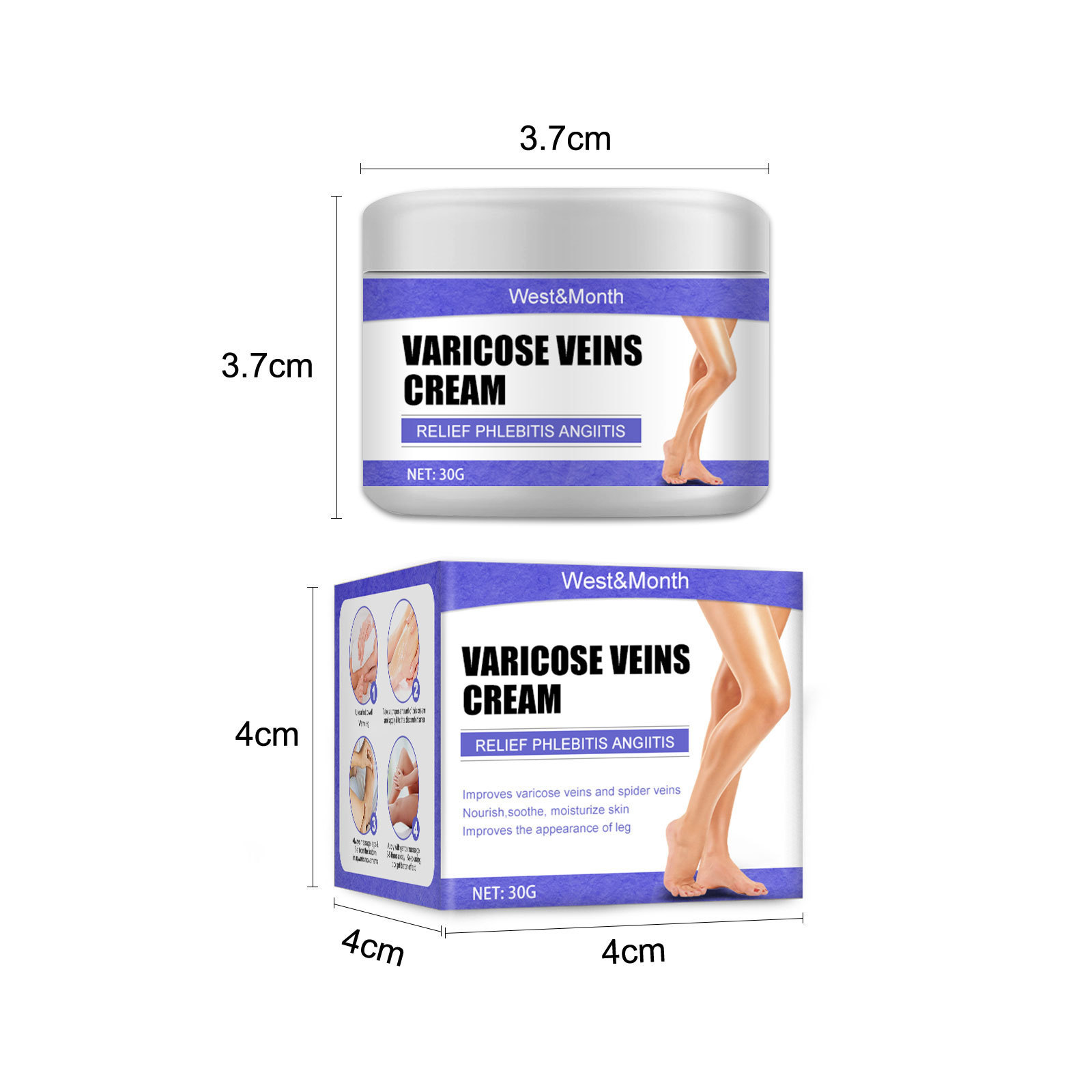 Varicose Vein Cream Earthworm Leg Vasculitis Phlebitis Spider Blue Veins Bulge Relieve Pain Red Blood Repair Moisturizing Cream