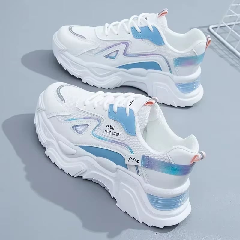 2025 Sneakers Women Platform Flat Shoes Woman Shoes Green Casual Trainers Ladies Chunky Sneakers Women Shoes