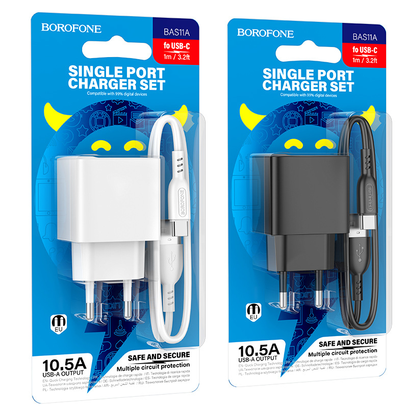 EU Plug USB Fast Charger For iPhone 11 12 mini 13 14 Pro XS Max X XR 6 6S 7 8 14 Plus SE 5 5S USB Charging Cable 1m