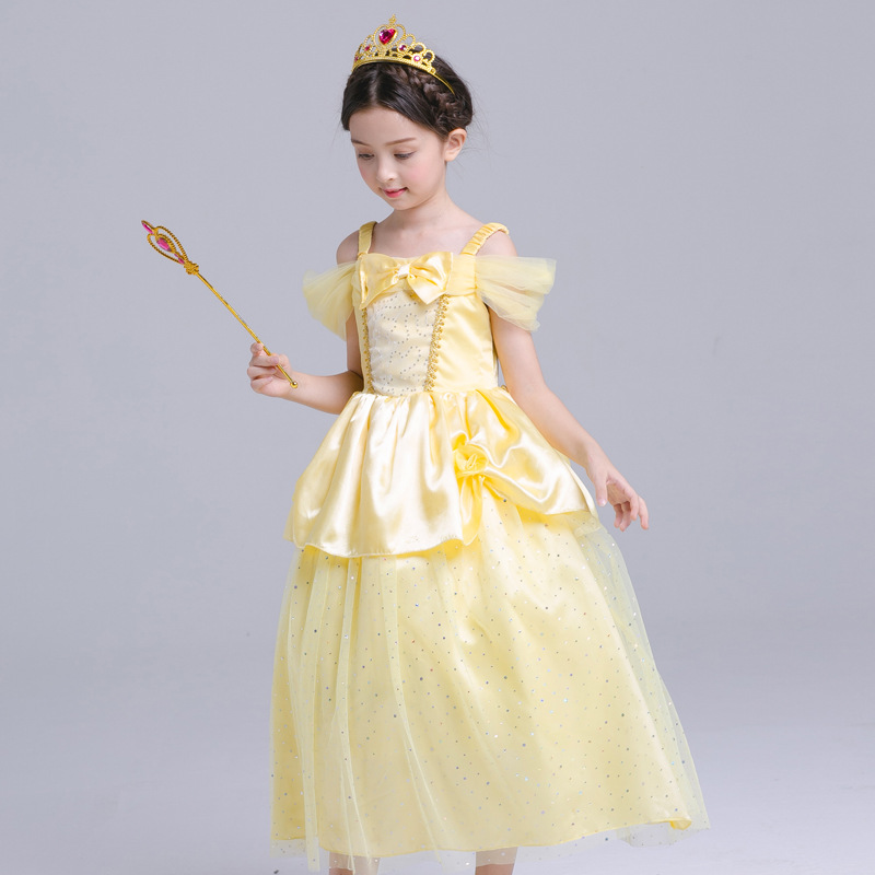 new children's Halloween dress up evening dress Belle Princess dress Belle Princess dress son
