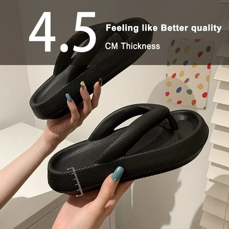Soft Sole Eva Non-Slip Cloud Slippers Summer Indoor&Outdoor Beach Flip Flops Thick Bottom Bathroom Slides For Woman Man