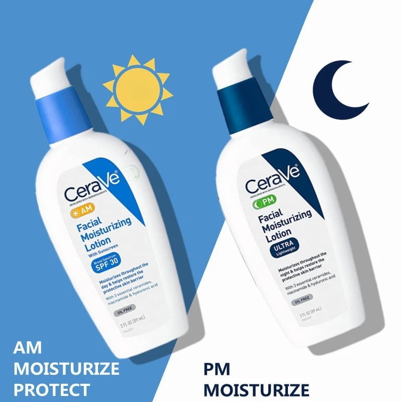 89ml Cerave SPF 30 Face Cream Facial Moisturizing Lotion Nicotinamide Hyaluronic Acid Essence Hydrating Skin Whitening Woman