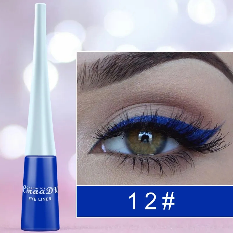 Colorful Liquid Eyeliner Blue Waterproof Long Lasting Diamond Matte Eyeliner Gel Women Makeup Cosmetics