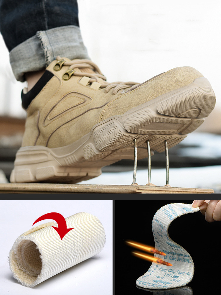 2025 Work Safety Shoes Men Lightweight Safety Boots Indestructible Work Sneakers Women Kevlar Insole Protective Steel Toe Shoes