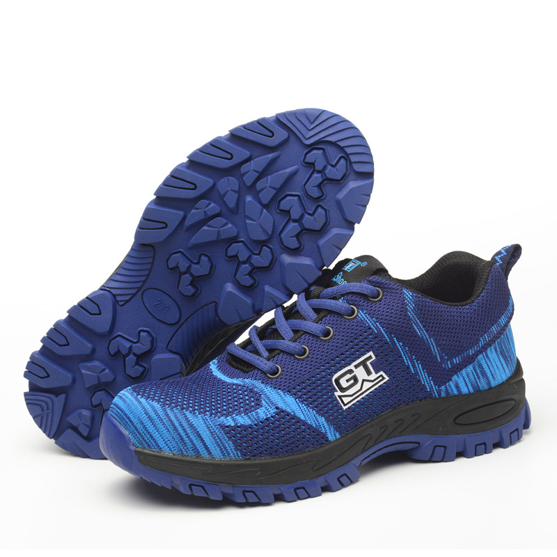 Fashion Men Safety Shoes Indestructible Anti-puncture Work Boots Steel Toe Cap Anti-smashing Non-slip Breathable Light Sneakers