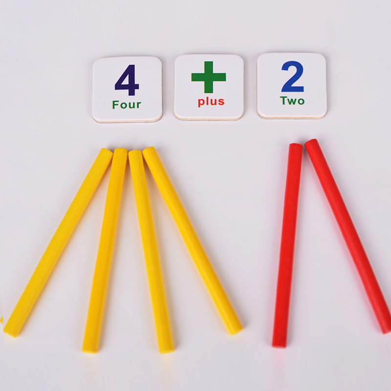 Newest Wooden Counting Math Toys Number Sticks Fridge Magnet Mathematics Early Learn Educational Kids Baby Gifts