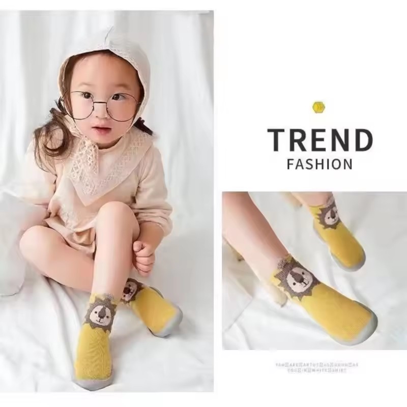 Spring Baby Toddler Shoes Baby Shoes Non-slip Fox Tiger Thickening Shoes Sock Floor Shoes Foot Socks Animal Style