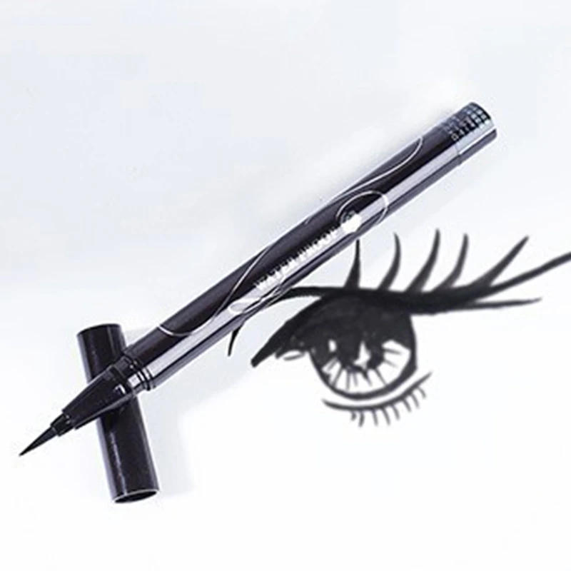 1pcs Professional Black Eyeliner Quick-drying Waterproof Pen Long-lasting Not Blooming Liquid Lady Eye liner Smooth Makeup Tool