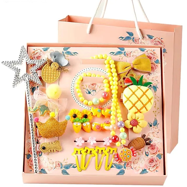 Kids Baby Girls' Children's Accessories Hairpin Hairpin Princess Hair Rope Super Fairy Baby Hair Tie Gift Set