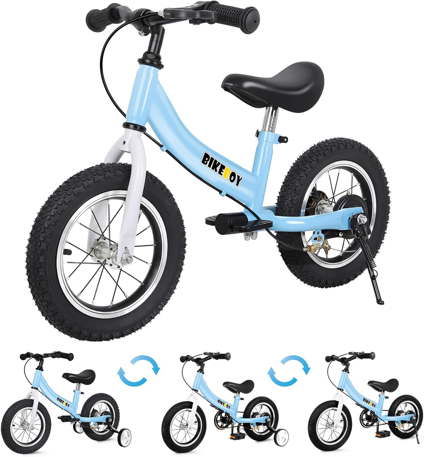 Balance Bike 2 in 1,The Dual Use of a Kids Balance Bike and Toddler Bike, for 2 3 4 5 6 7 Years Old -12 14 16 Inches with Training Theory, Brake, Peda