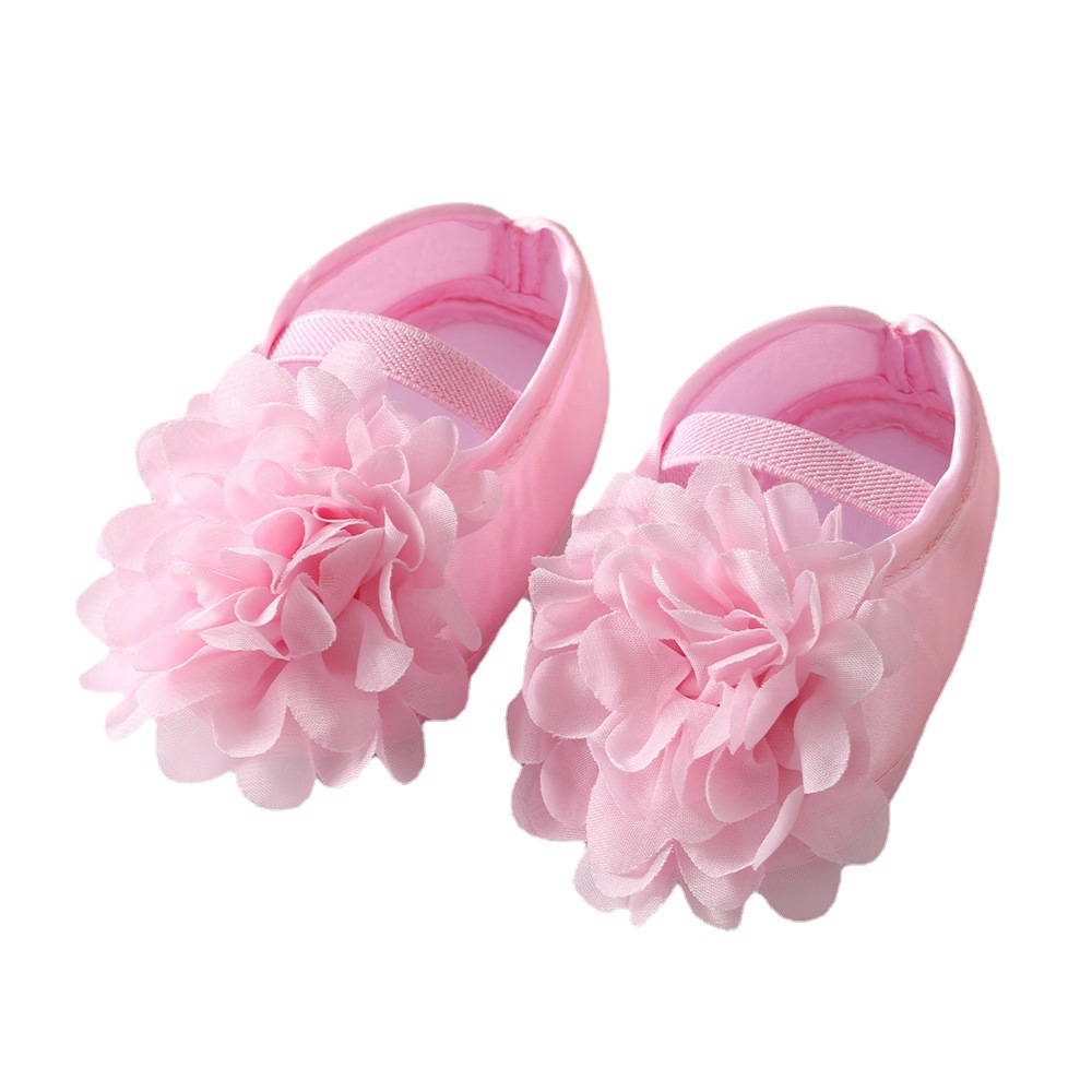 Summer new baby shoes headband suit flowers cute princess shoes 0-3-6-9-12 months baby shoes soft bottom non-slip princess shoes