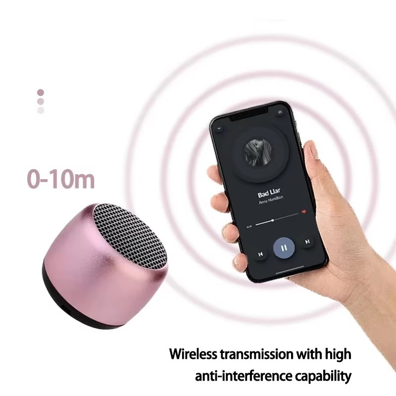 Mini Bluetooth-compatible Small Speaker Portable Intelligent One Drag Two Small Steel Cannon Metal Wireless Sound Subwoofer