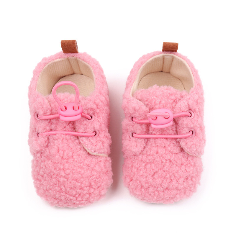 Baby Winter Shoes Soft Cotton PVC Sole Anti-slip Warm Prewalk Sneaker for Newborn Toddler Boys and Girls
