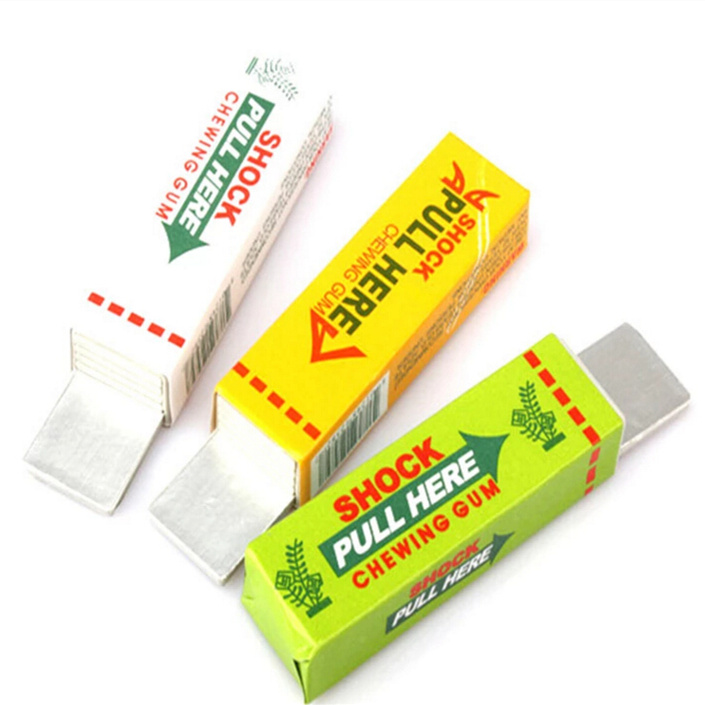 Electric Shock Joke Chewing Gum Pull Head Shocking Toy Gift Gadget Prank Trick Gag Funny Toy &