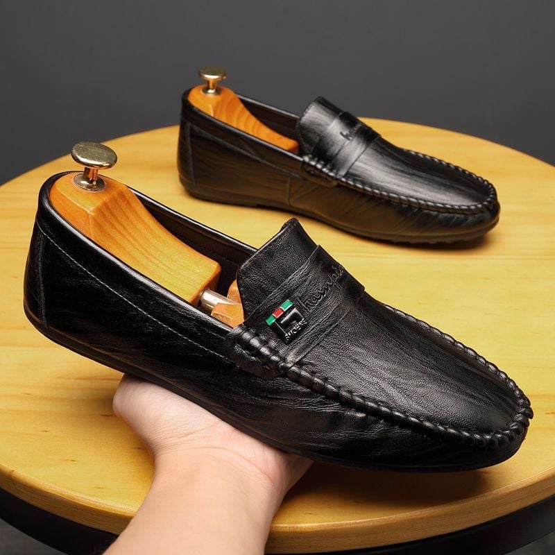 Men's Formal Shoes Slip on Loafers Male Soft PU Leather Casual Shoes