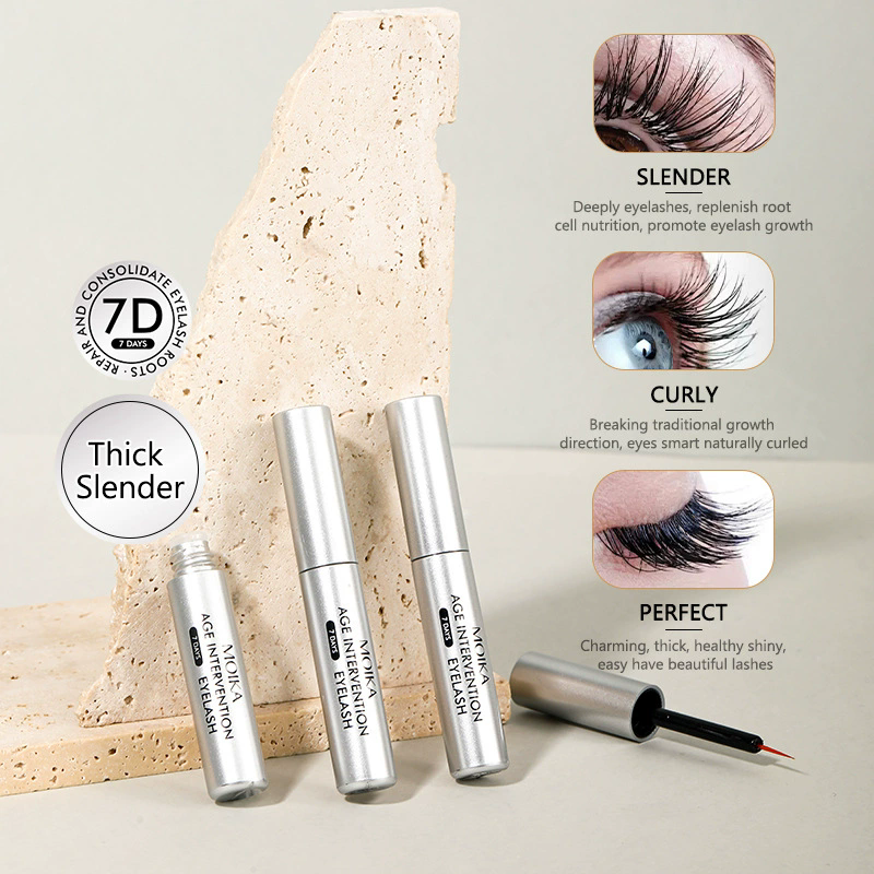1PC Eyelash nutrition Solution thick, slender, long, nourishing and nourishing eyelash base repair natural transparent Serum 4ml