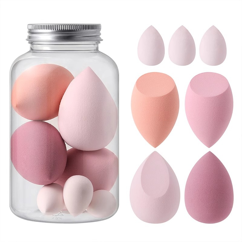 Drifting Bottle Makeup Egg Set 4 Large+3 Small 4 Large+2 Small Drifting Bottle Powder Puff Set Makeup Egg Makeup Egg