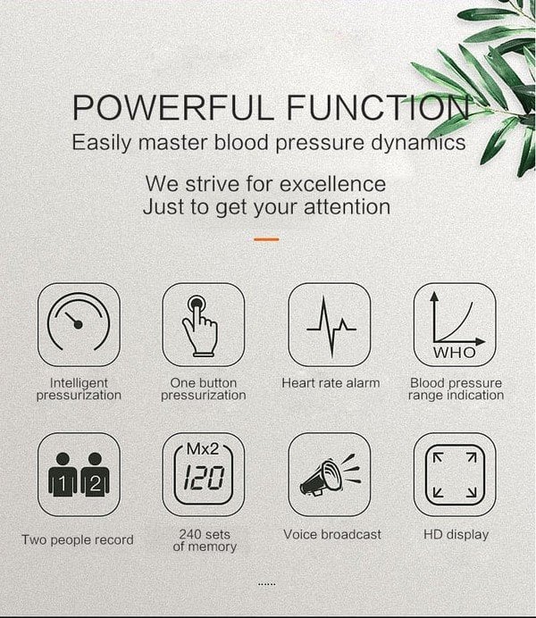 Home Health Care Digital Lcd Upper Arm Blood Pressure Monitor Heart Beat Meter Tonometer Measuring Automatic Sphygmomanometers
