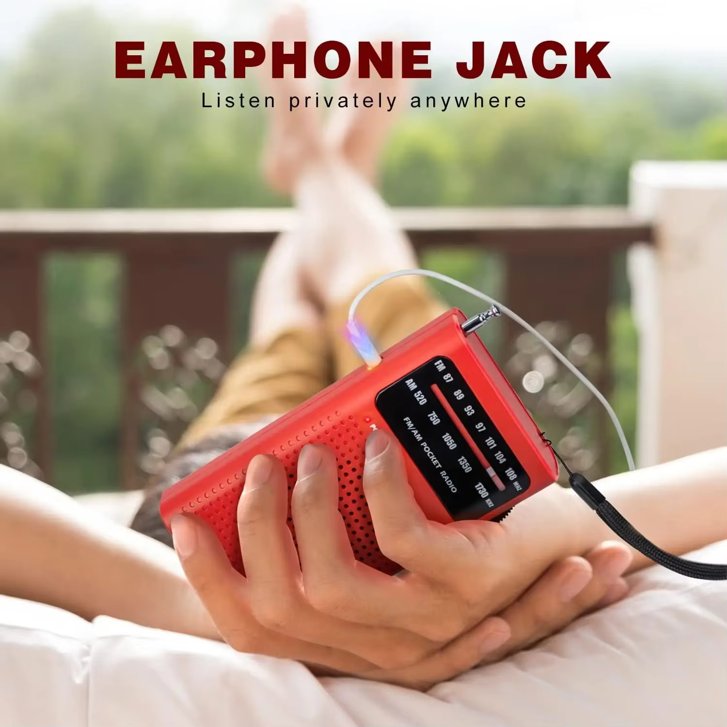 Emergency Survival Full-Band AA Battery Small Portable Radio Mini AM FM Pointer Pocket Radio for Running Compaing Travel Analog