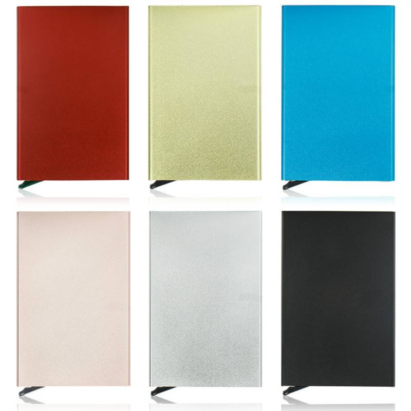 Premium Brushed Aluminum Credit Card Wallet – Magnetic-Shielded, Self-Opening Design with Minimalist Elegance