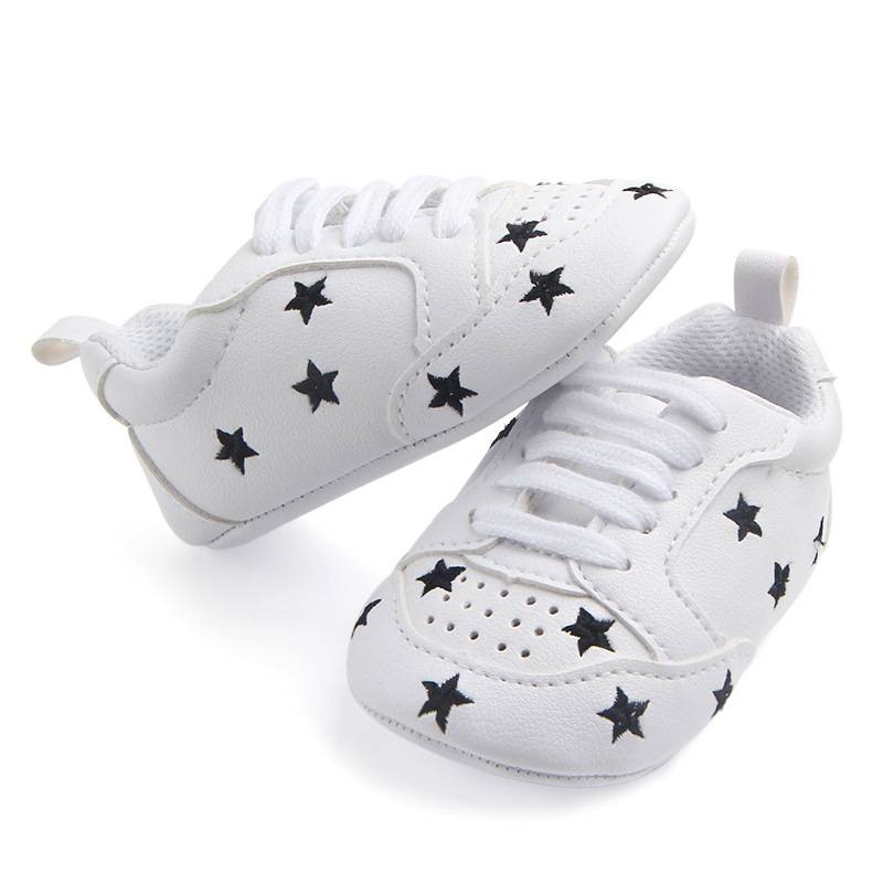Sports red five-star baby shoes toddler shoes soft bottom wave shoes