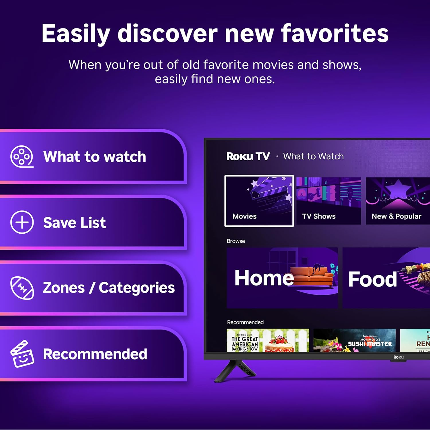 Roku Smart TV 2026 – 43-Inch Select Series, 4K HDR TV – Roku TV with Voice Remote – Flat Screen LED Television with Wi-Fi for Streaming Live Local New