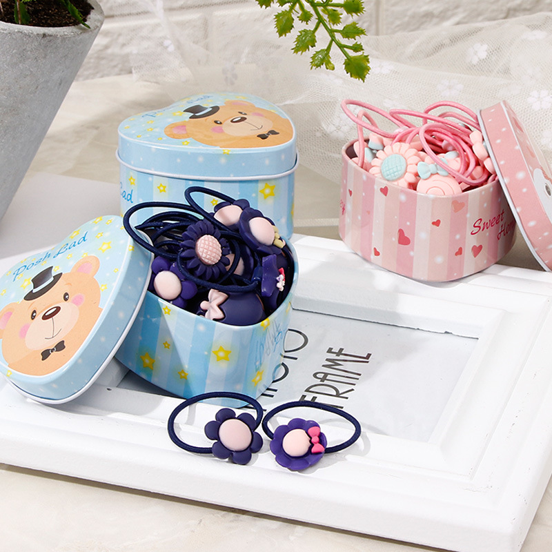 20pcs New Women Girls Colorful Basic Elastic Hair Rubber Bands Accessories for Kids Tie Hair Ring Rope Holder Headdress clips