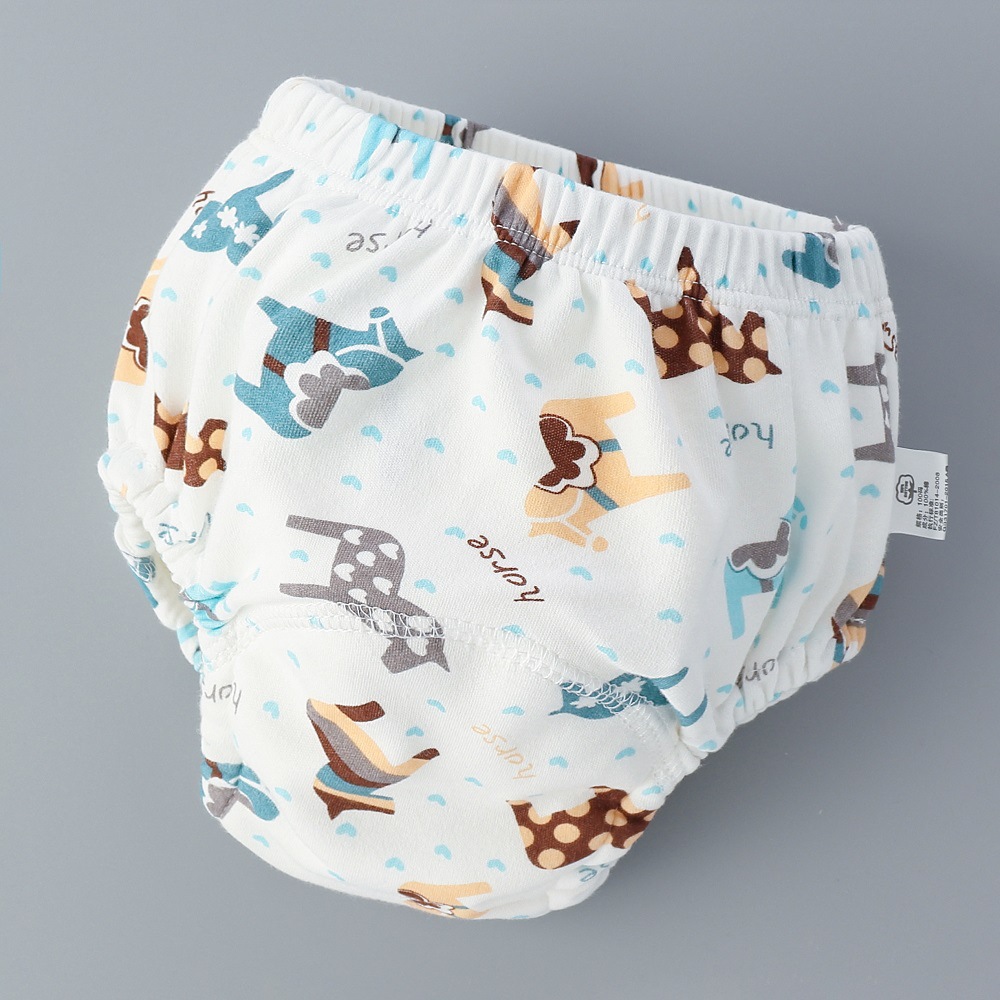 6 Layer Waterproof Reusable Cotton Baby Training Pants Infant Shorts Underwear Cloth Baby Diaper Nappies Panties Nappy Changing